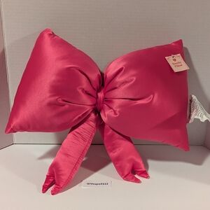 Target Bullseye Playground Valentines Pillow Pink Bow Satin Throw Pillows